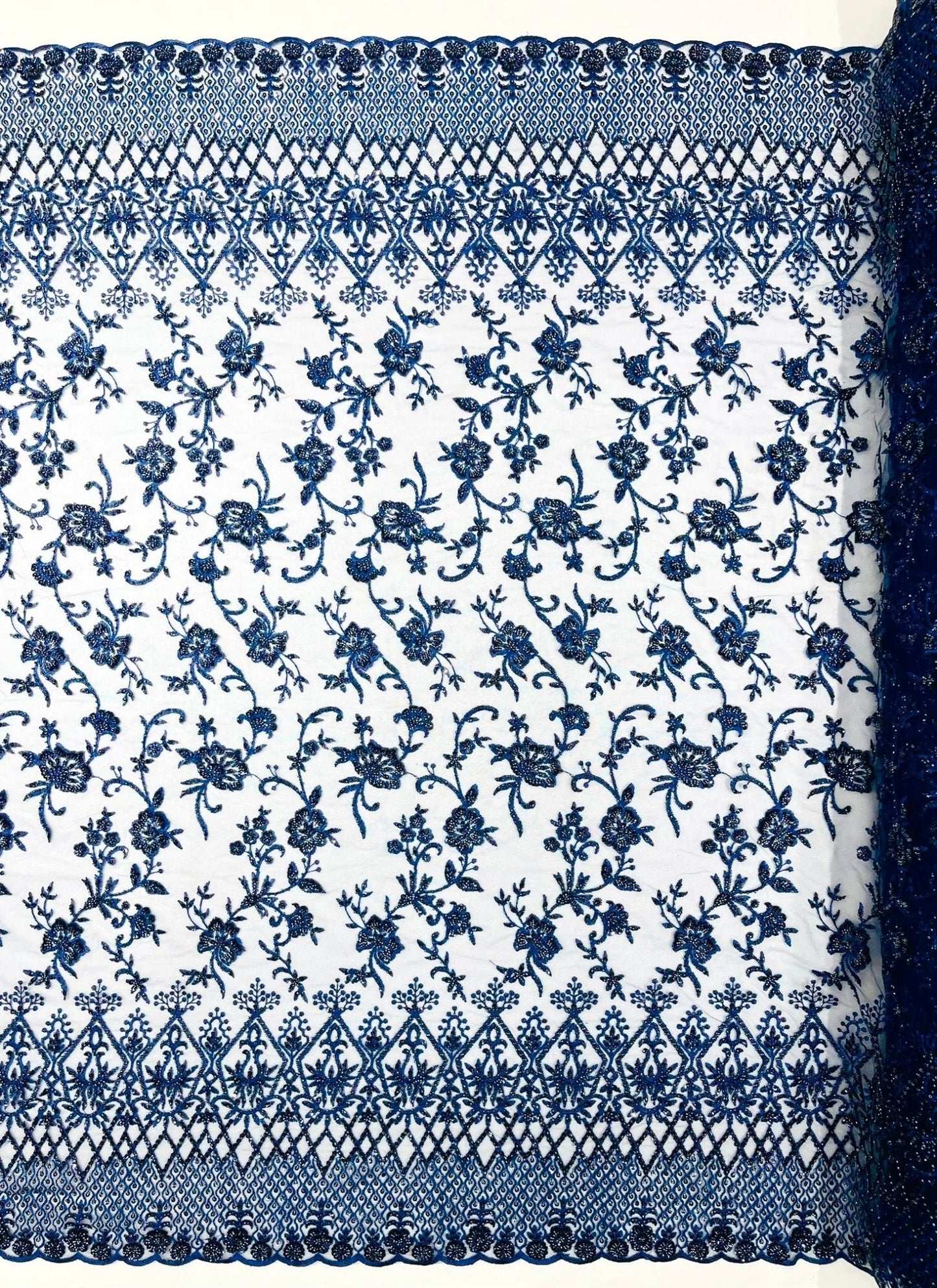 Modern Luxury Beaded Fabric 54” Wide| New Creations Fabric & Foam Inc.