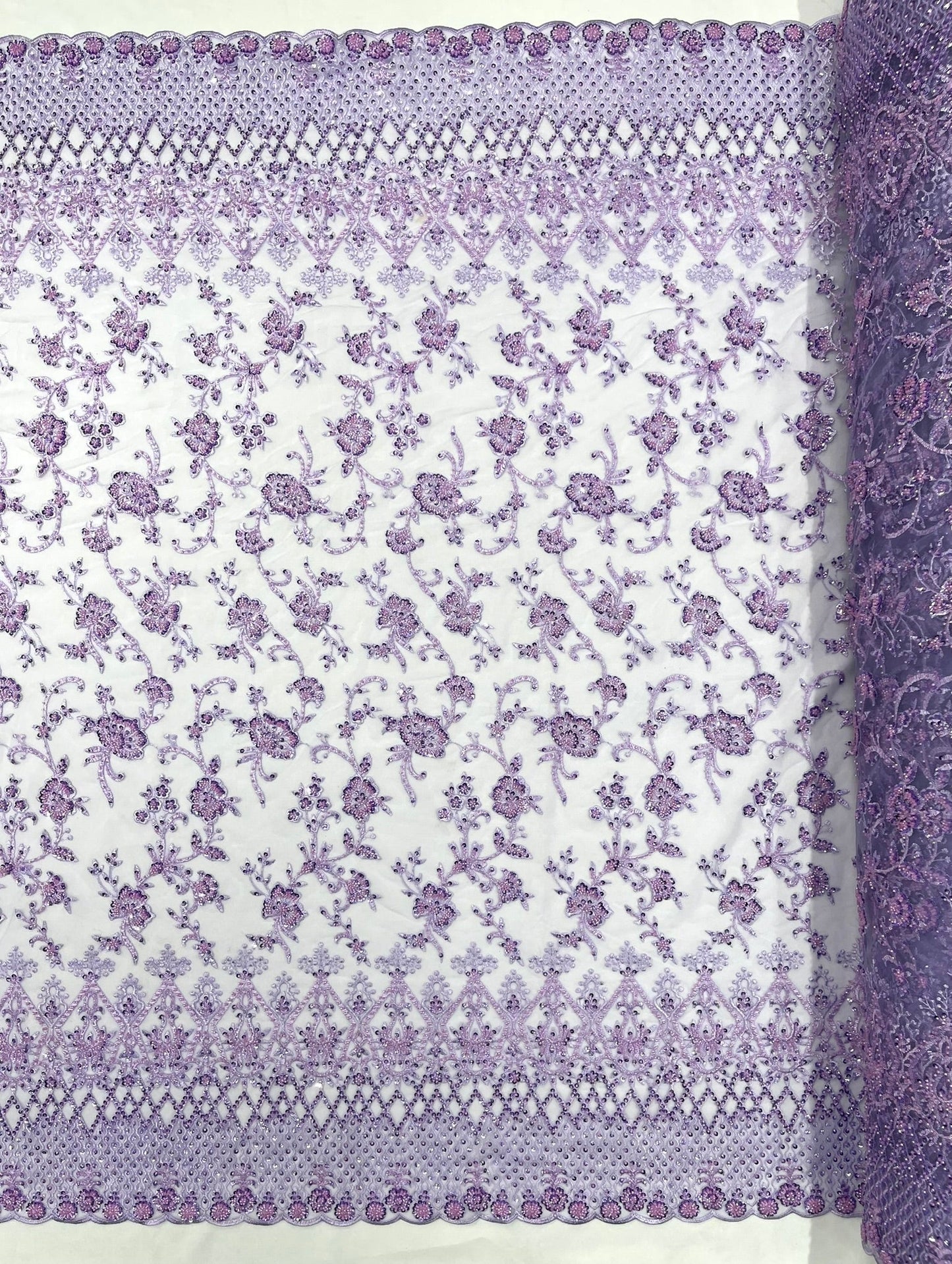 Modern Luxury Beaded Fabric 54” Wide| New Creations Fabric & Foam Inc.