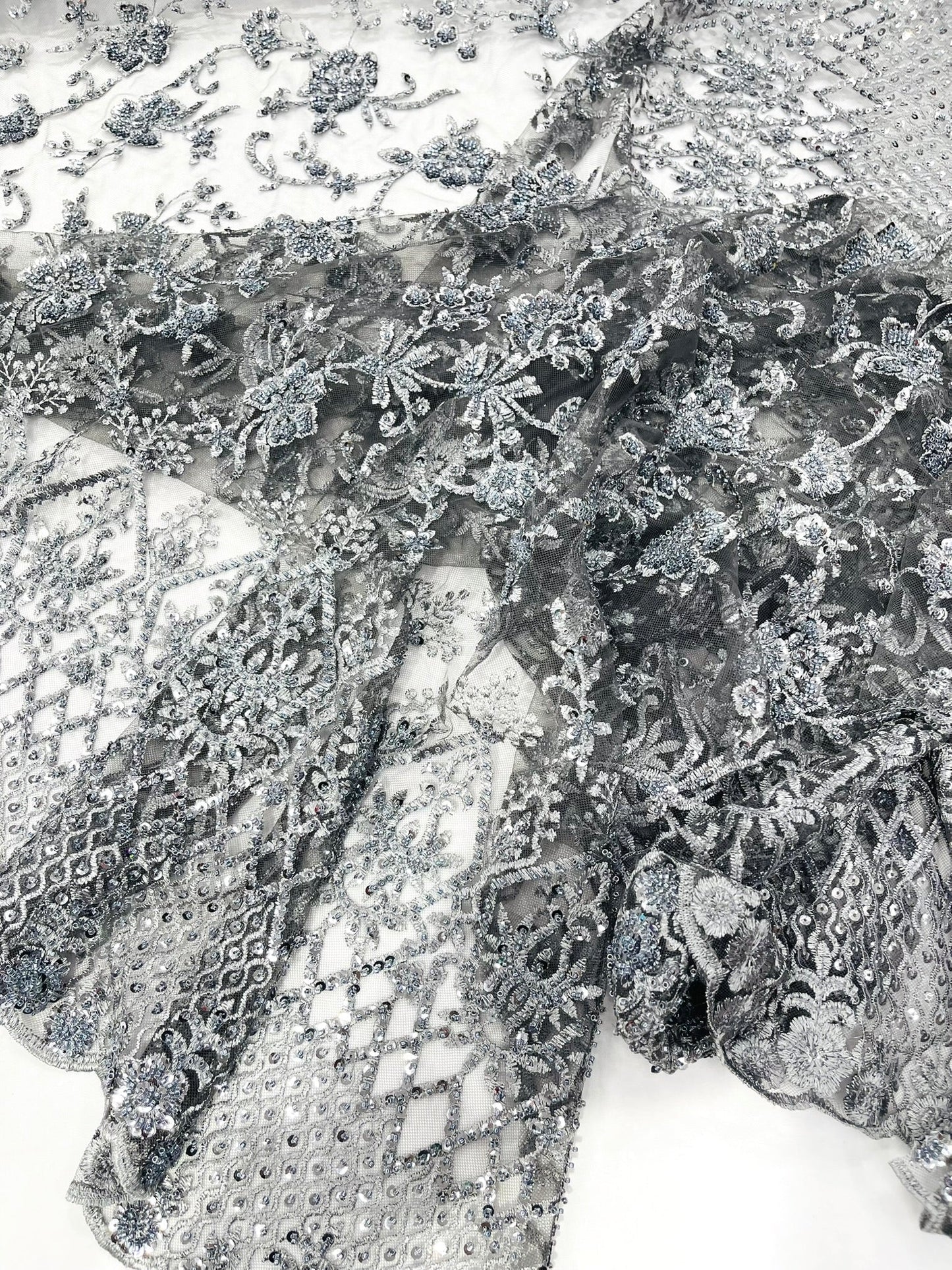 Modern Luxury Beaded Fabric 54” Wide| New Creations Fabric & Foam Inc.