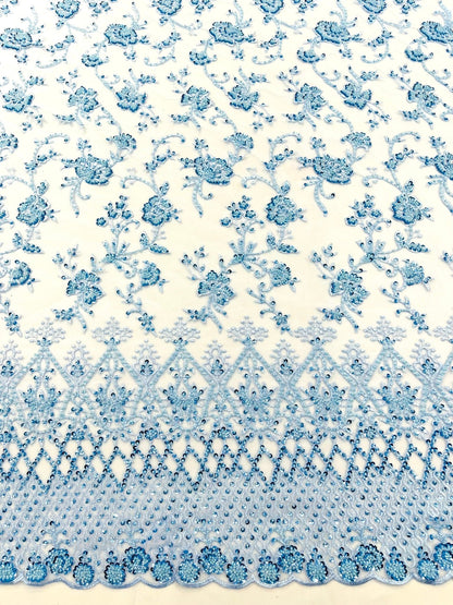 Modern Luxury Beaded Fabric 54” Wide| New Creations Fabric & Foam Inc.