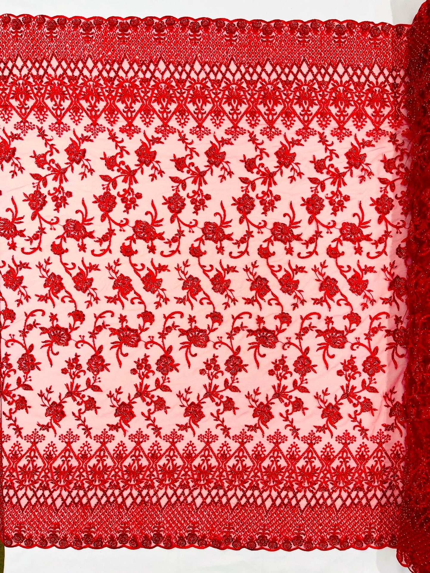 Modern Luxury Beaded Fabric 54” Wide| New Creations Fabric & Foam Inc.