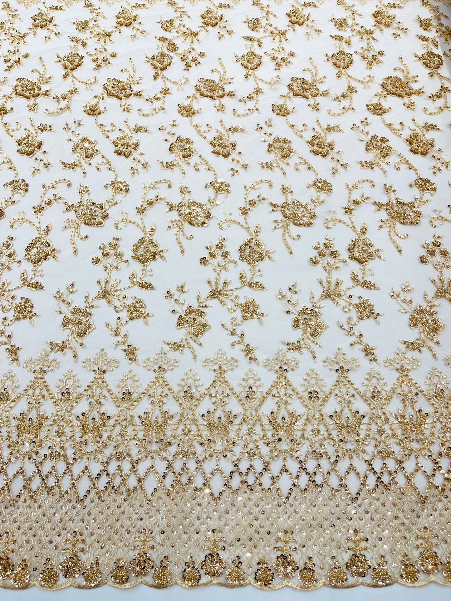 Modern Luxury Beaded Fabric 54” Wide| New Creations Fabric & Foam Inc.