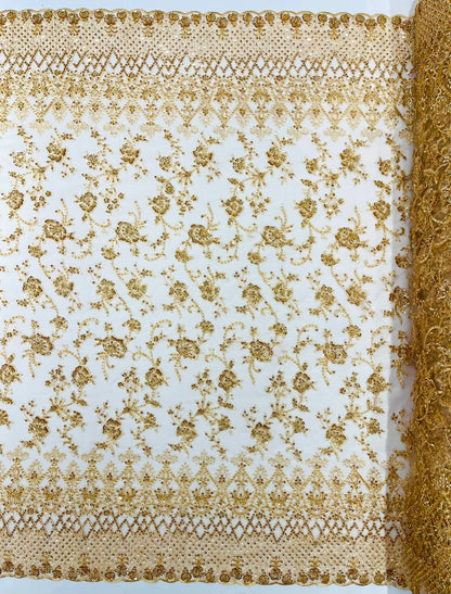 Modern Luxury Beaded Fabric 54” Wide| New Creations Fabric & Foam Inc.