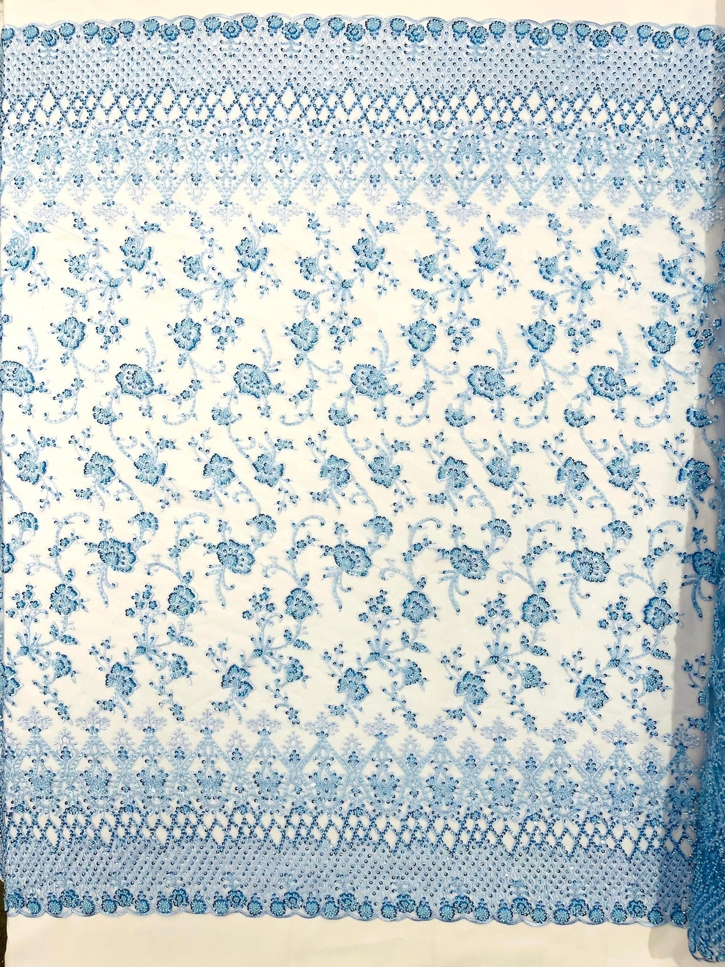 Modern Luxury Beaded Fabric 54” Wide| New Creations Fabric & Foam Inc.