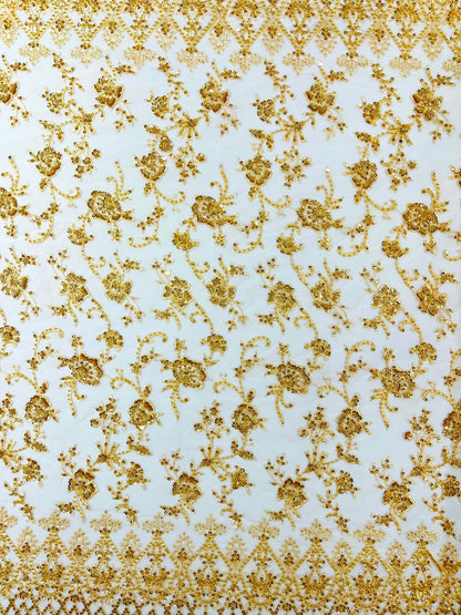 Modern Luxury Beaded Fabric 54” Wide| New Creations Fabric & Foam Inc.
