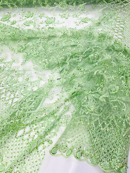 Modern Luxury Beaded Fabric 54” Wide| New Creations Fabric & Foam Inc.