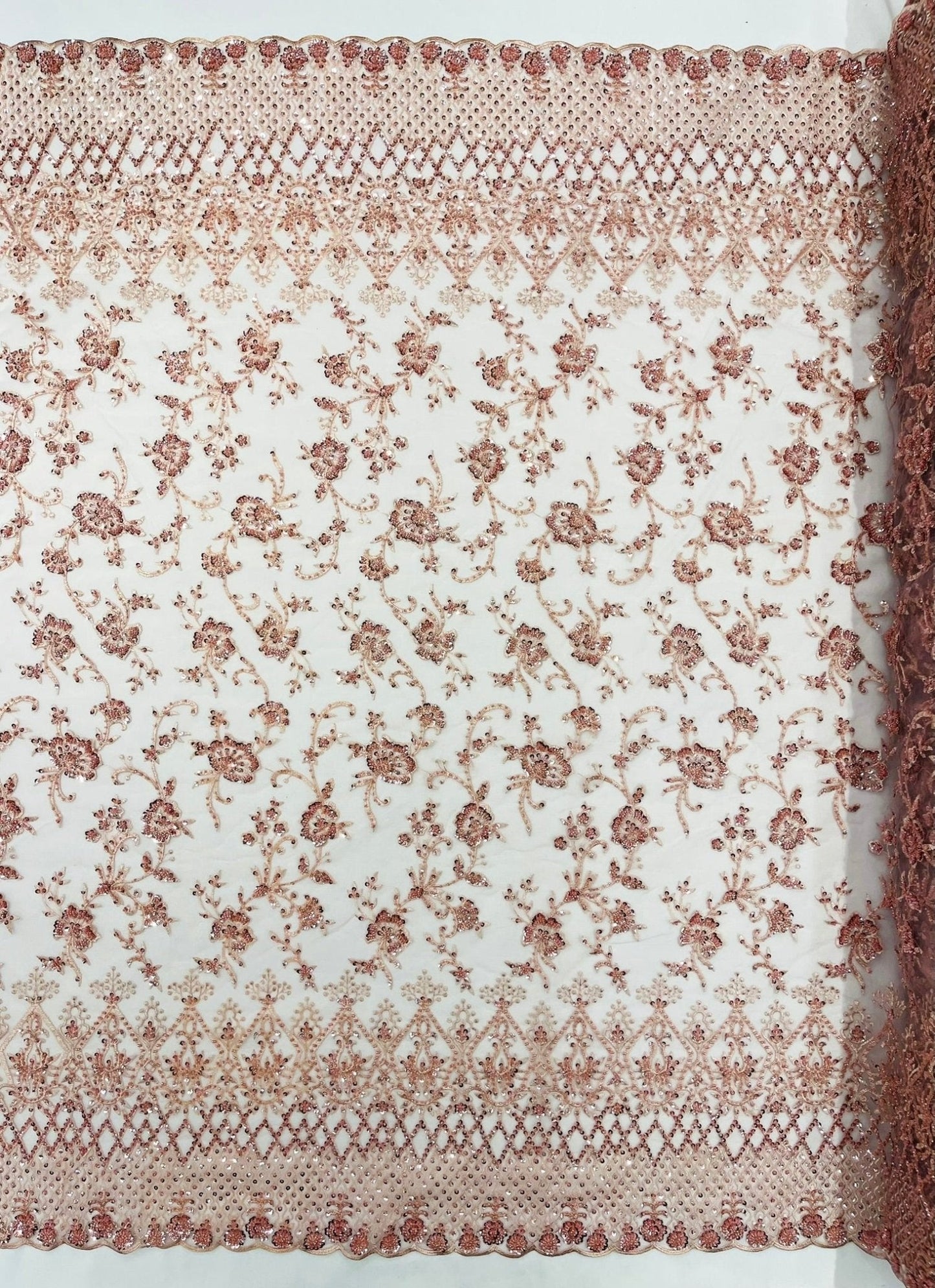 Modern Luxury Beaded Fabric 54” Wide| New Creations Fabric & Foam Inc.