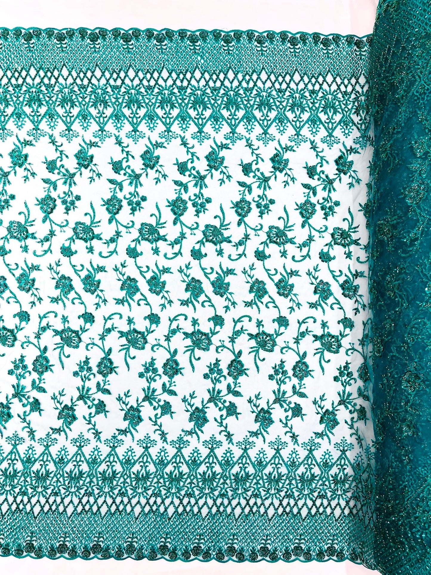 Modern Luxury Beaded Fabric 54” Wide| New Creations Fabric & Foam Inc.
