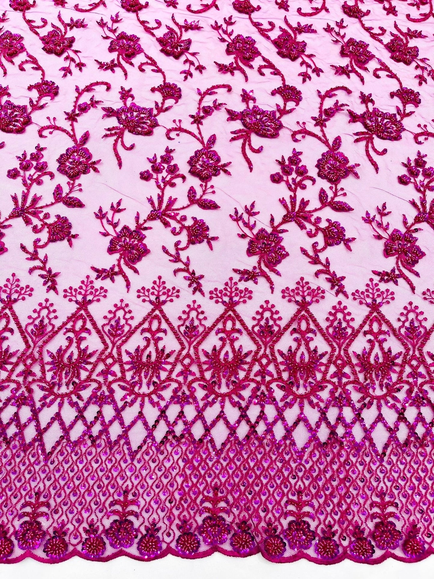 Modern Luxury Beaded Fabric 54” Wide| New Creations Fabric & Foam Inc.