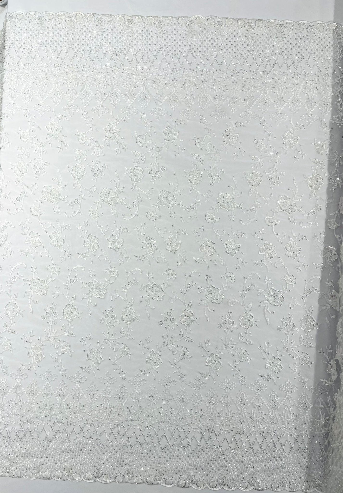 Modern Luxury Beaded Fabric 54” Wide| New Creations Fabric & Foam Inc.