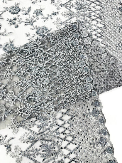 Modern Luxury Beaded Fabric 54” Wide| New Creations Fabric & Foam Inc.