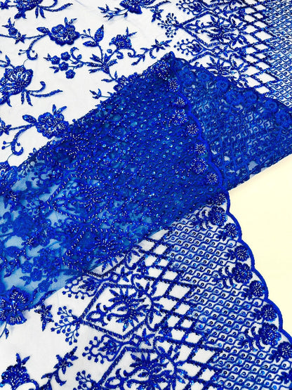 Modern Luxury Beaded Fabric 54” Wide| New Creations Fabric & Foam Inc.