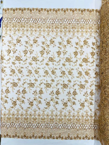 Modern Luxury Beaded Fabric 54” Wide| New Creations Fabric & Foam Inc.