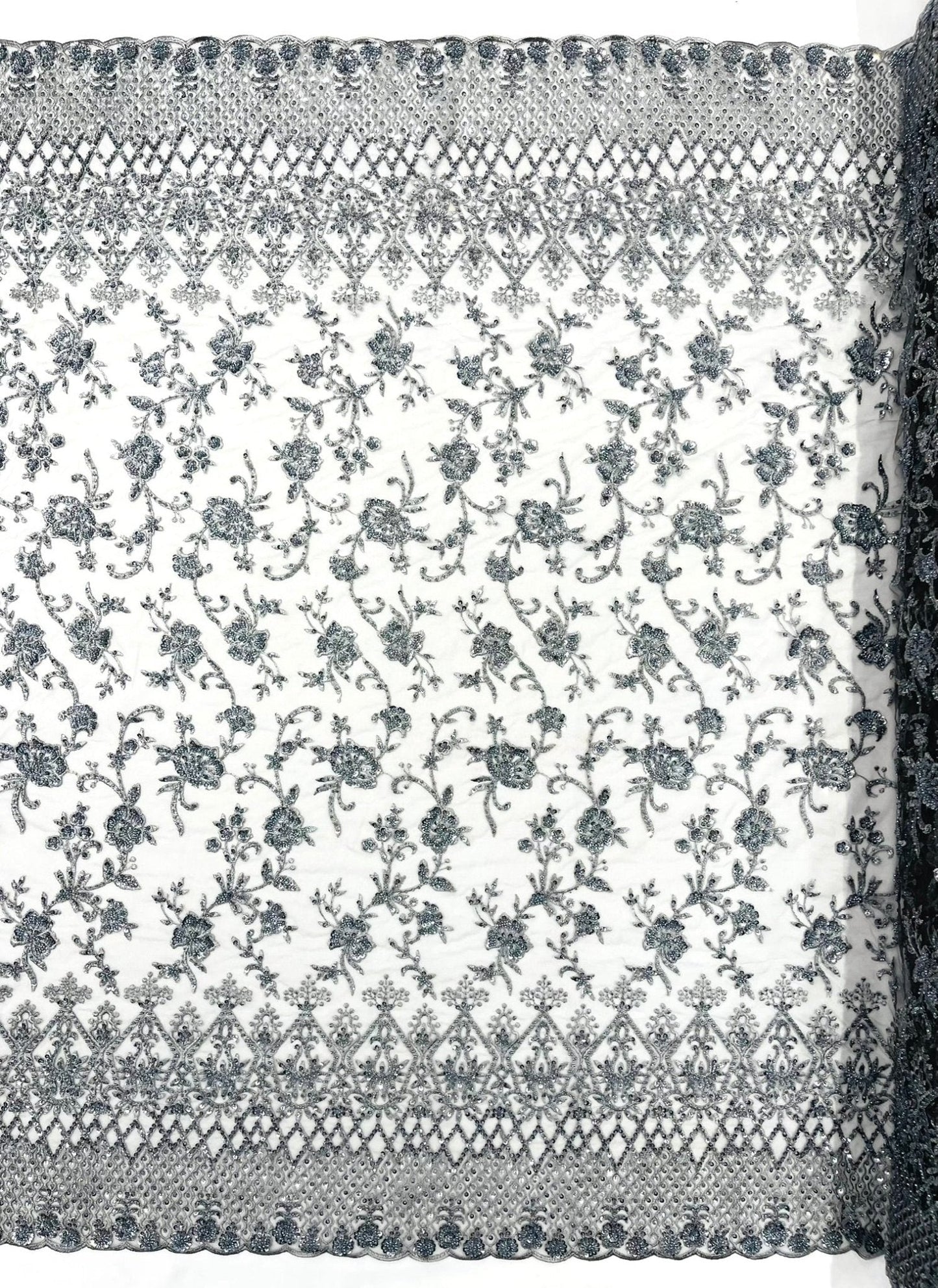 Modern Luxury Beaded Fabric 54” Wide| New Creations Fabric & Foam Inc.