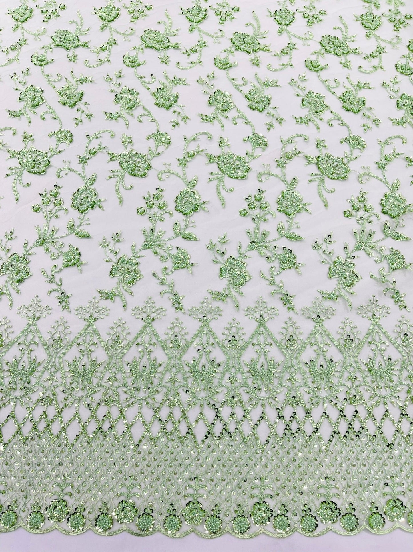 Modern Luxury Beaded Fabric 54” Wide| New Creations Fabric & Foam Inc.