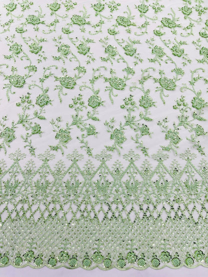 Modern Luxury Beaded Fabric 54” Wide| New Creations Fabric & Foam Inc.