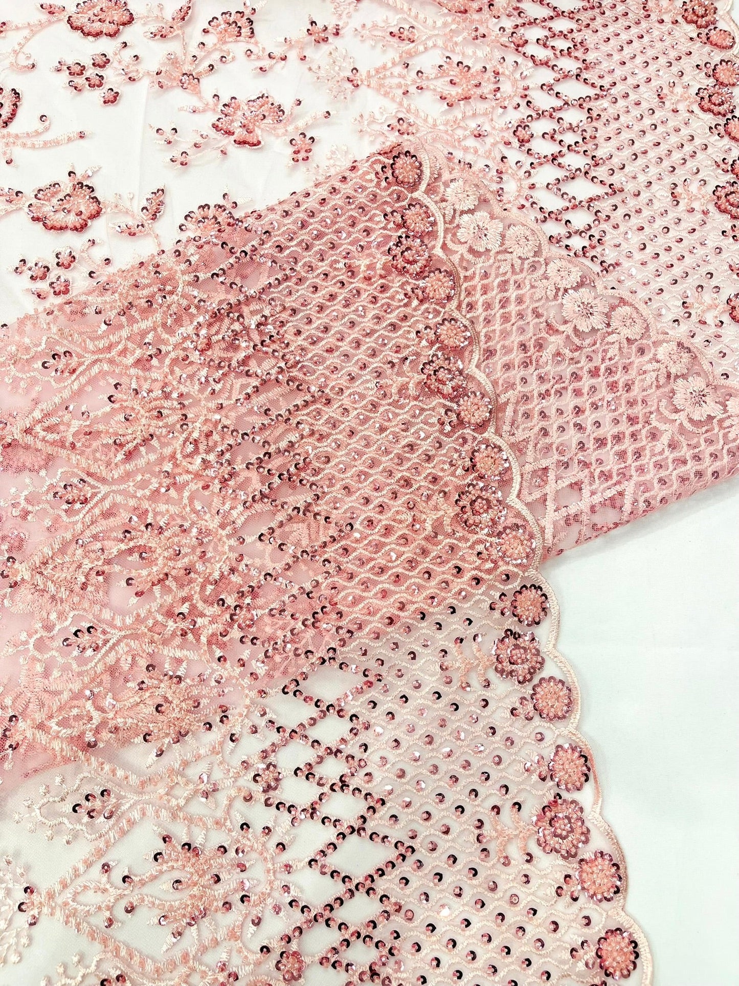Modern Luxury Beaded Fabric 54” Wide| New Creations Fabric & Foam Inc.