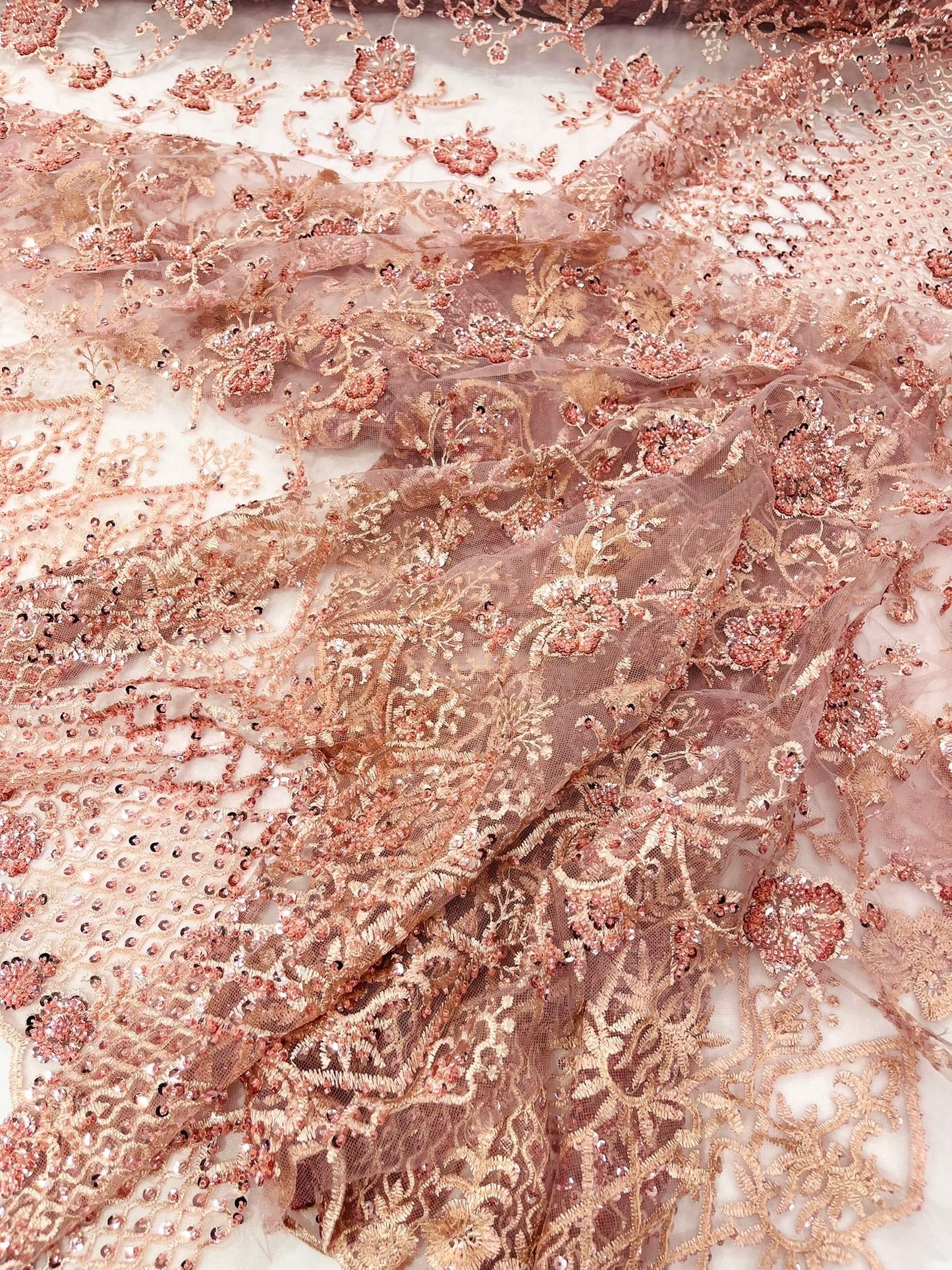 Modern Luxury Beaded Fabric 54” Wide| New Creations Fabric & Foam Inc.