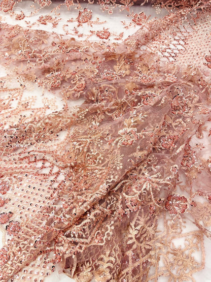 Modern Luxury Beaded Fabric 54” Wide| New Creations Fabric & Foam Inc.