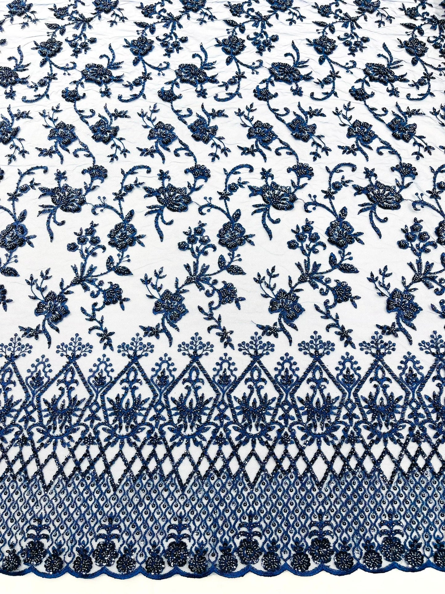 Modern Luxury Beaded Fabric 54” Wide| New Creations Fabric & Foam Inc.