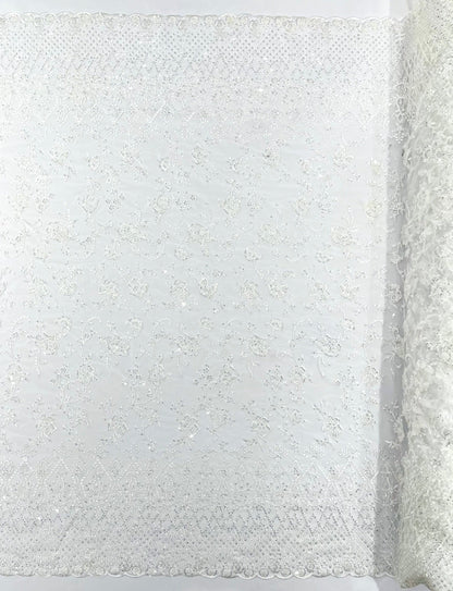 Modern Luxury Beaded Fabric 54” Wide| New Creations Fabric & Foam Inc.