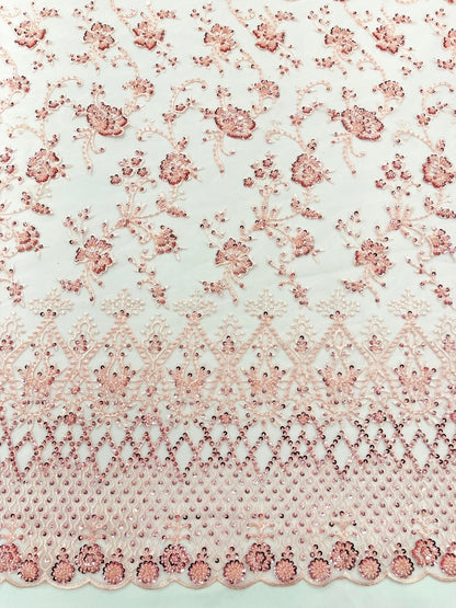 Modern Luxury Beaded Fabric 54” Wide| New Creations Fabric & Foam Inc.
