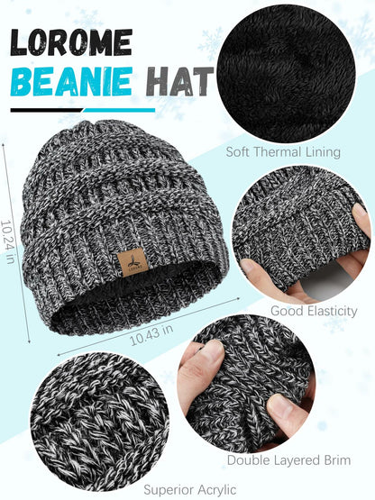 Warm Fleece Hat, Gloves & Scarf Set - Touchscreen Compatible, Unisex 3PCS