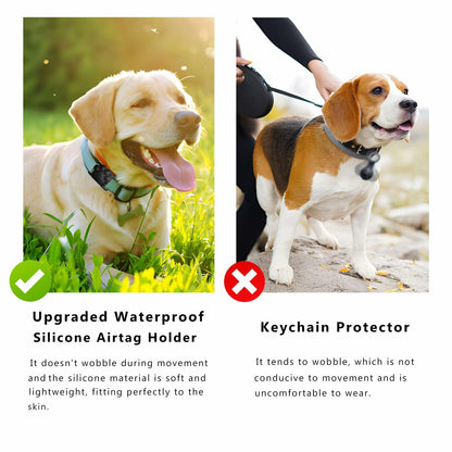 Airtag Dog Collar Holder Waterproof Case for Apple AirTag Pink