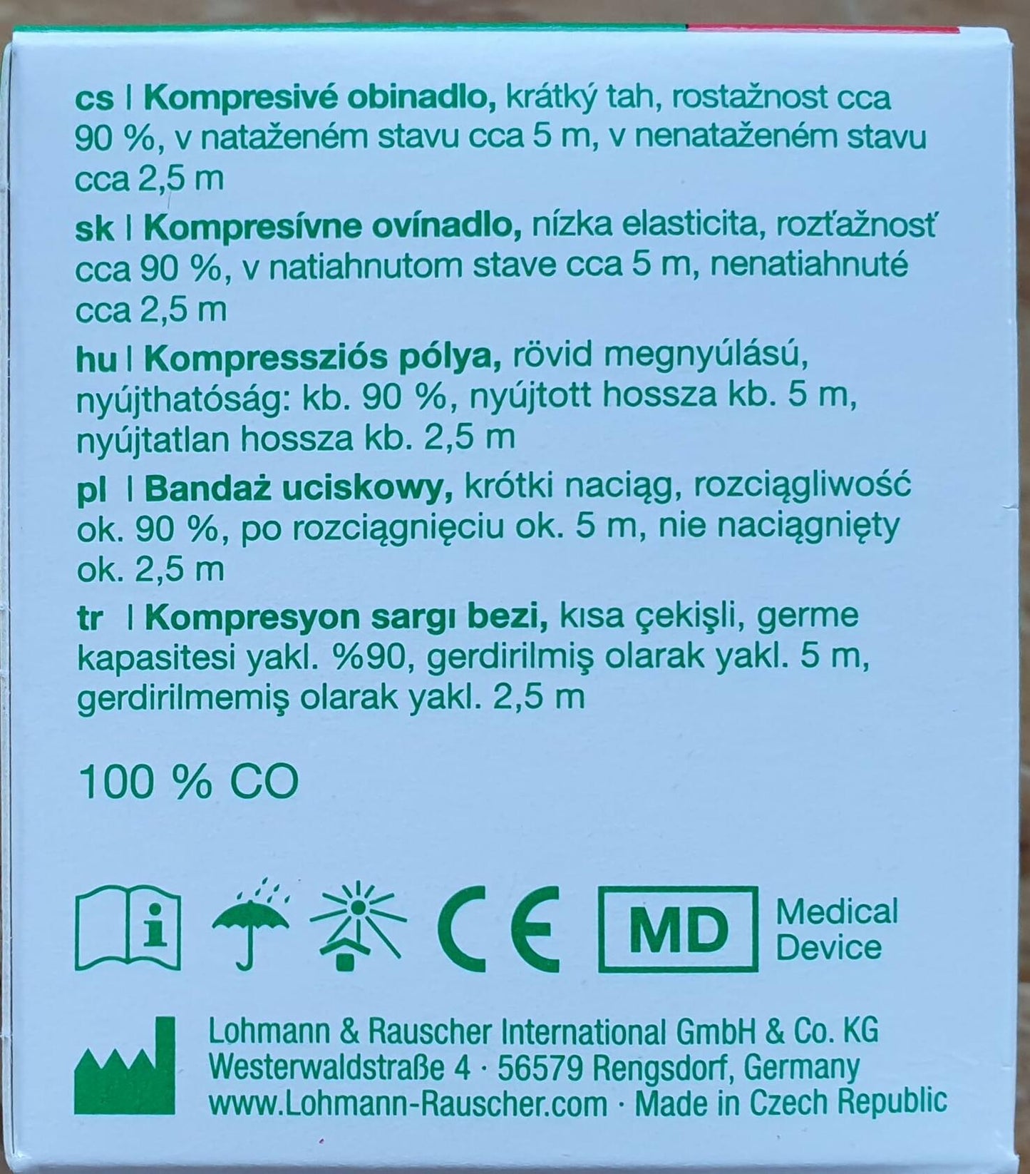 BestBy12/28 Rosidal K 6cm x 5m Short Stretch Compression Bandage