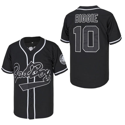 ACAIL Biggie Bad Boy Movie Baseball Jersey Stitched Black Size M