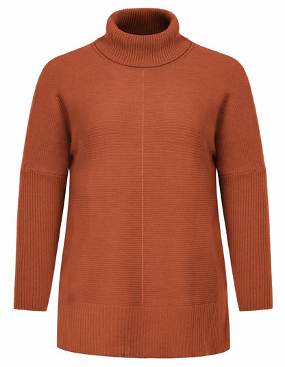 Hanna Nikole Plus Size Cowl Neck Sweater Long Sleeve Orange Size 16