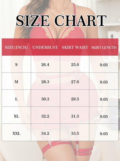 Mixxmix Lingerie Set Bra Crotchless Panties Garter Purple Size S