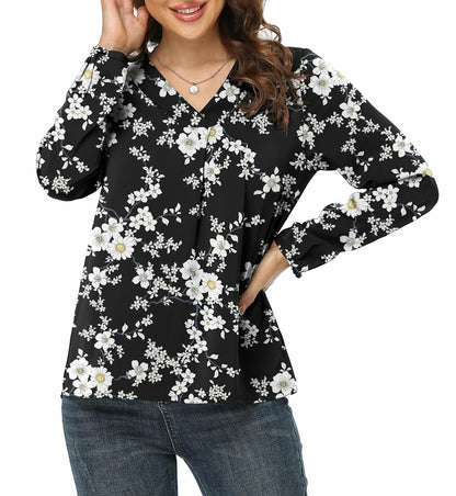 Jouica V Neck Tunic Top Women Black Size Small