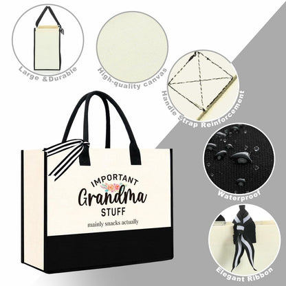 YUANHAO Grandma Tote Bag Large Beach Travel Gift Mothers Day Nana Gift