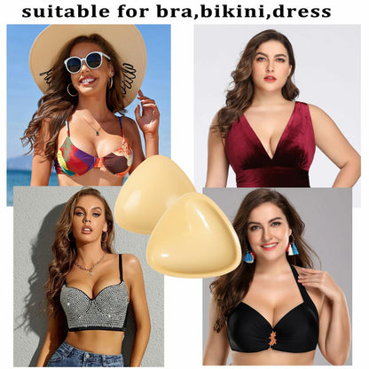 PRETTYWELL Sticky Bra Pads Inserts Double Sided Push Up Bikini Enhancers Size M