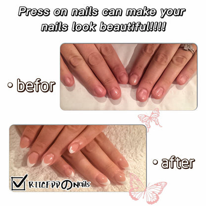 24 Pcs Christmas Press On Nails Medium Square Purple 5D Emboss Matte