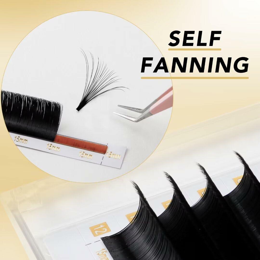 SWANIYA Lash Extensions 0.05 Thickness D Curl 8-15mm Mix Volume Black