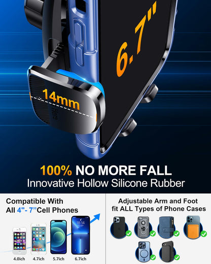 CINDRO Car Phone Holder Flexible Arm Universal 6.2in for iPhone Android