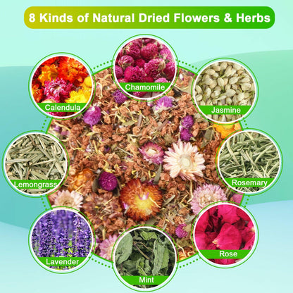 Fokzucyo Chicken Nesting Herbs 14oz Natural Premixed 8 Dried Flowers Herbs