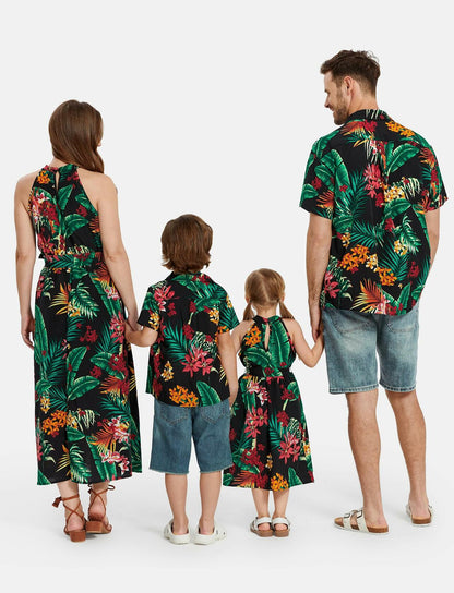 PATPAT Baby Girl Tropical Floral Romper Dress Light Blue Size 3-6M