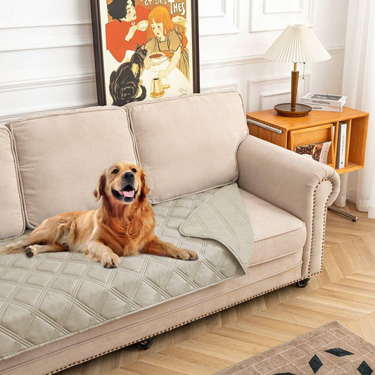 Waterproof Reversible Dog Blanket Leakproof 30x70 Brown Khaki Size 30x70