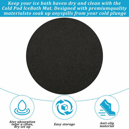 Ice Bath Mat Cold Pod Mat 59in for Ice Bath Tub Protective Floor Mat