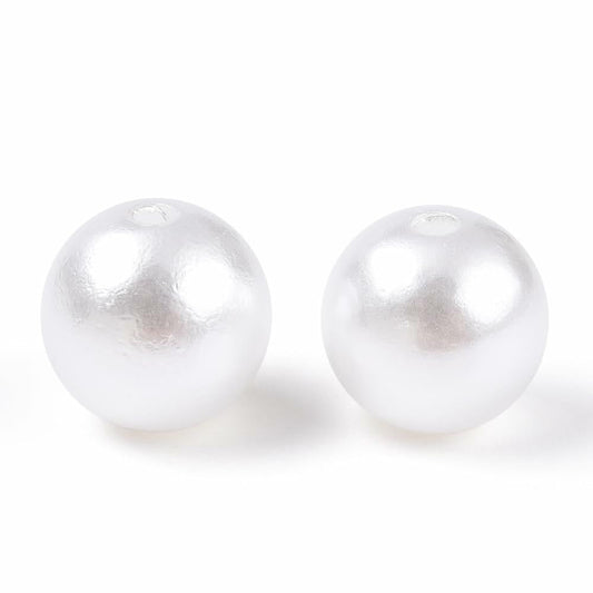 DanLingJewelry 1000pcs 10mm White Plastic Pearl Round Loose Beads