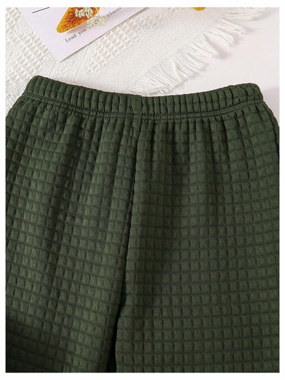 SOLY HUX Girl's Waffle Knit Hoodie Set 2PC Army Green Size 8Y