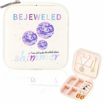 Sincerez Jewelry Box Small Portable Organizer for Rings Necklaces