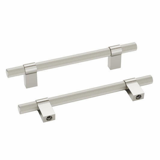 homdiy 15 Pack Brushed Nickel Cabinet Handles 128mm T Bar Silver