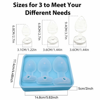 CowGoldChild Silicone Ice Cube Tray Mold for Stanley Cup with Lid Fun Gift