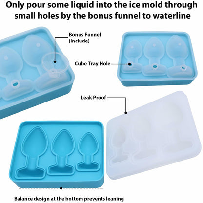 CowGoldChild Silicone Ice Cube Tray Mold for Stanley Cup with Lid Fun Gift