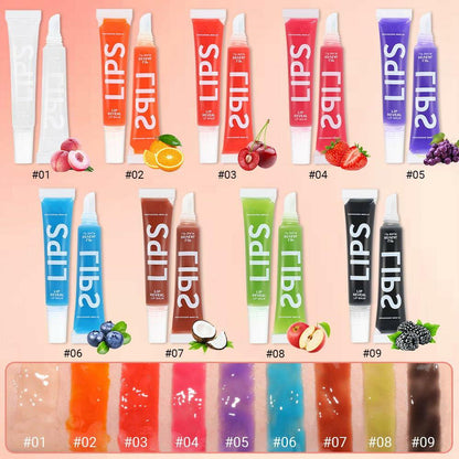 Mirror Fruit Lip Oil Hydrating Gloss Balm 08#Apple Natural Moisturizing