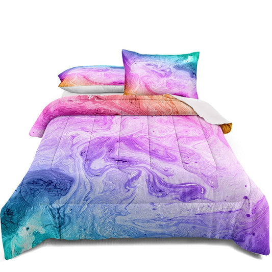 lris Bedding Ocean Beach Comforter Set Queen Teal 1 Comforter 2 Pillowcases